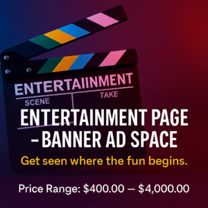 Entertainment Page Banner Ad Space