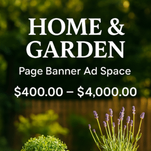 Home & Garden Page Banner Ad Space