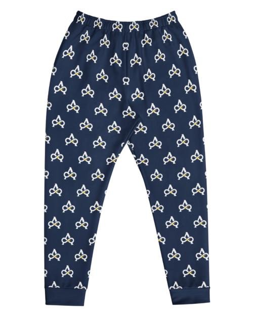 Allatyme: Infinity A – Men's Joggers – Navy, White & Yellow (Pattern)