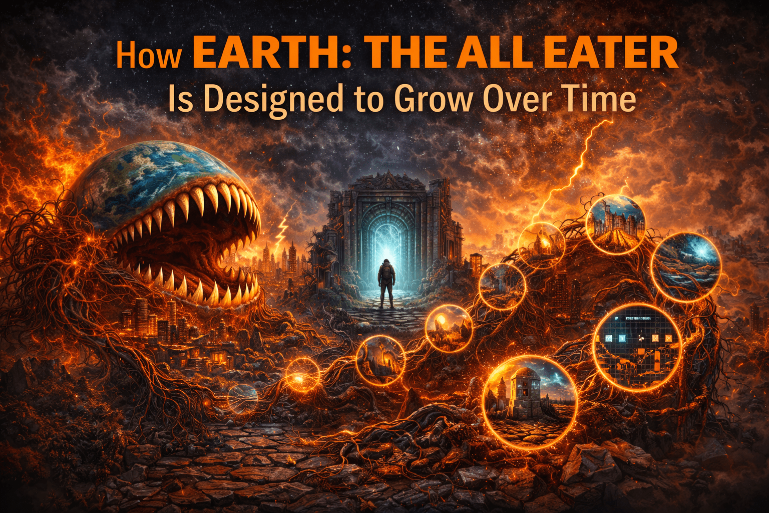 How Earth: The All Eater Is Designed to Grow Over Time