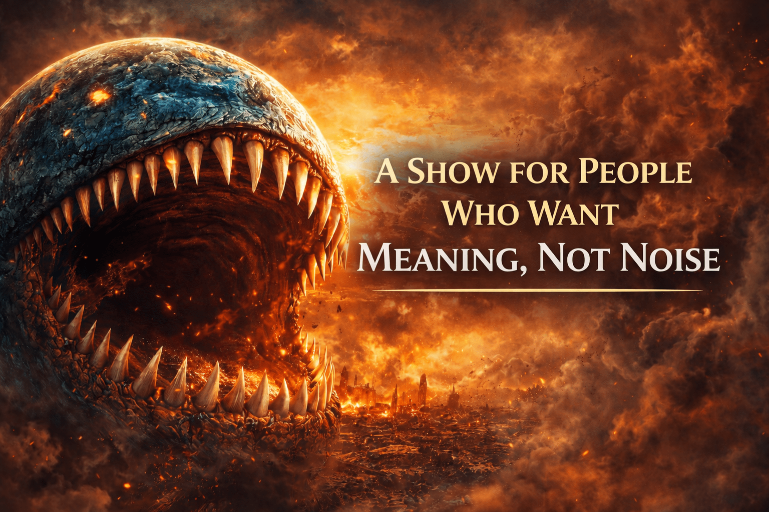 A Show for People Who Want Meaning, Not Noise