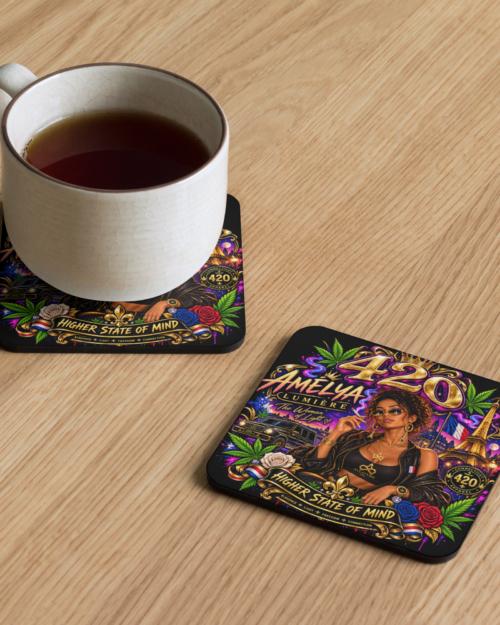 Amélya Lumière Higher State of Mind - Cork-back coaster