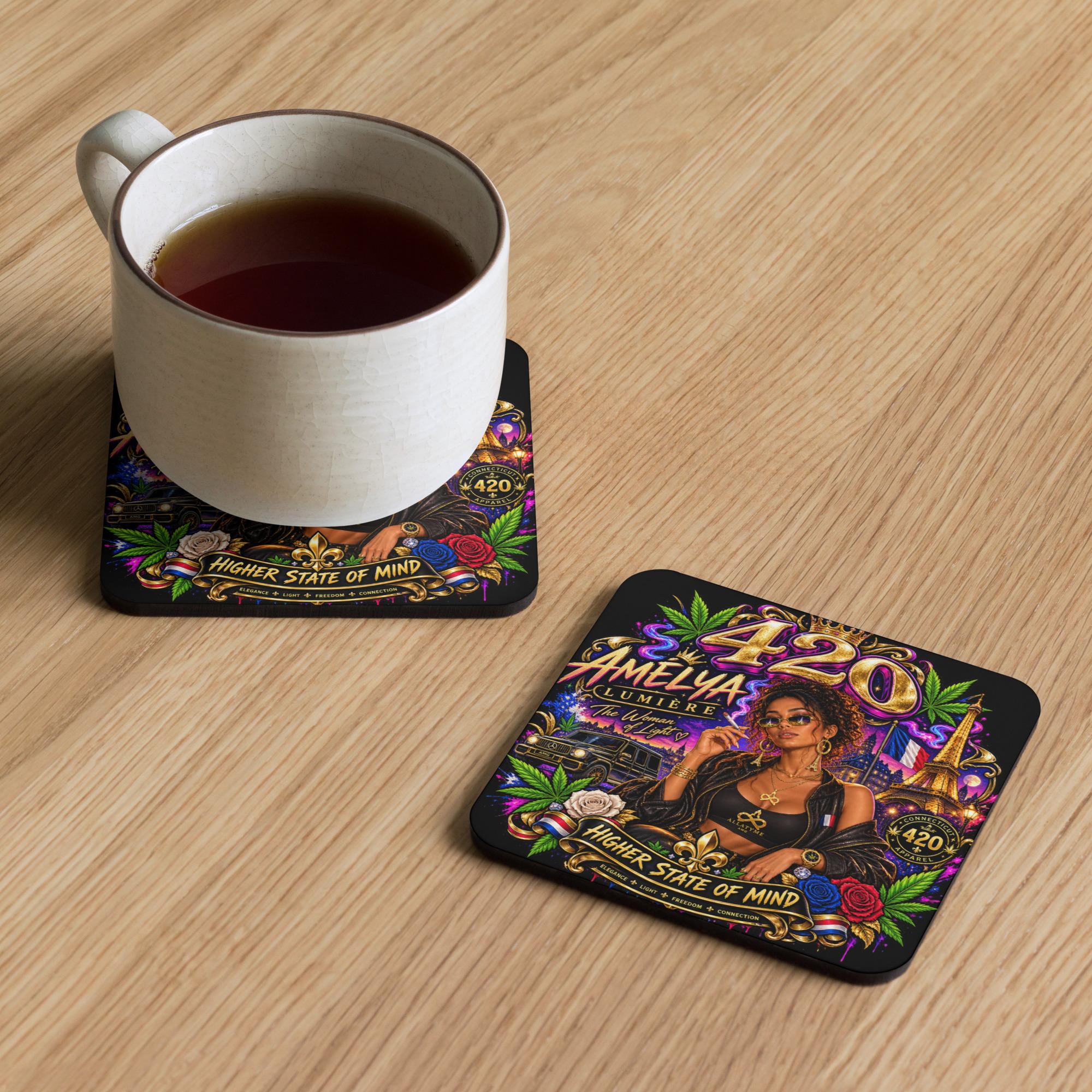 Amélya Lumière Higher State of Mind - Cork-back coaster